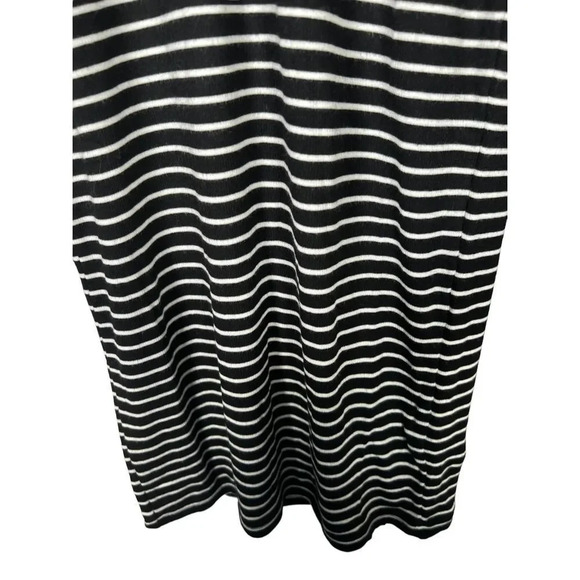 NWT ATM Dip Dye Stripe Dress Black Combo Knit Ribbed Size Small - Picture 5 of 9